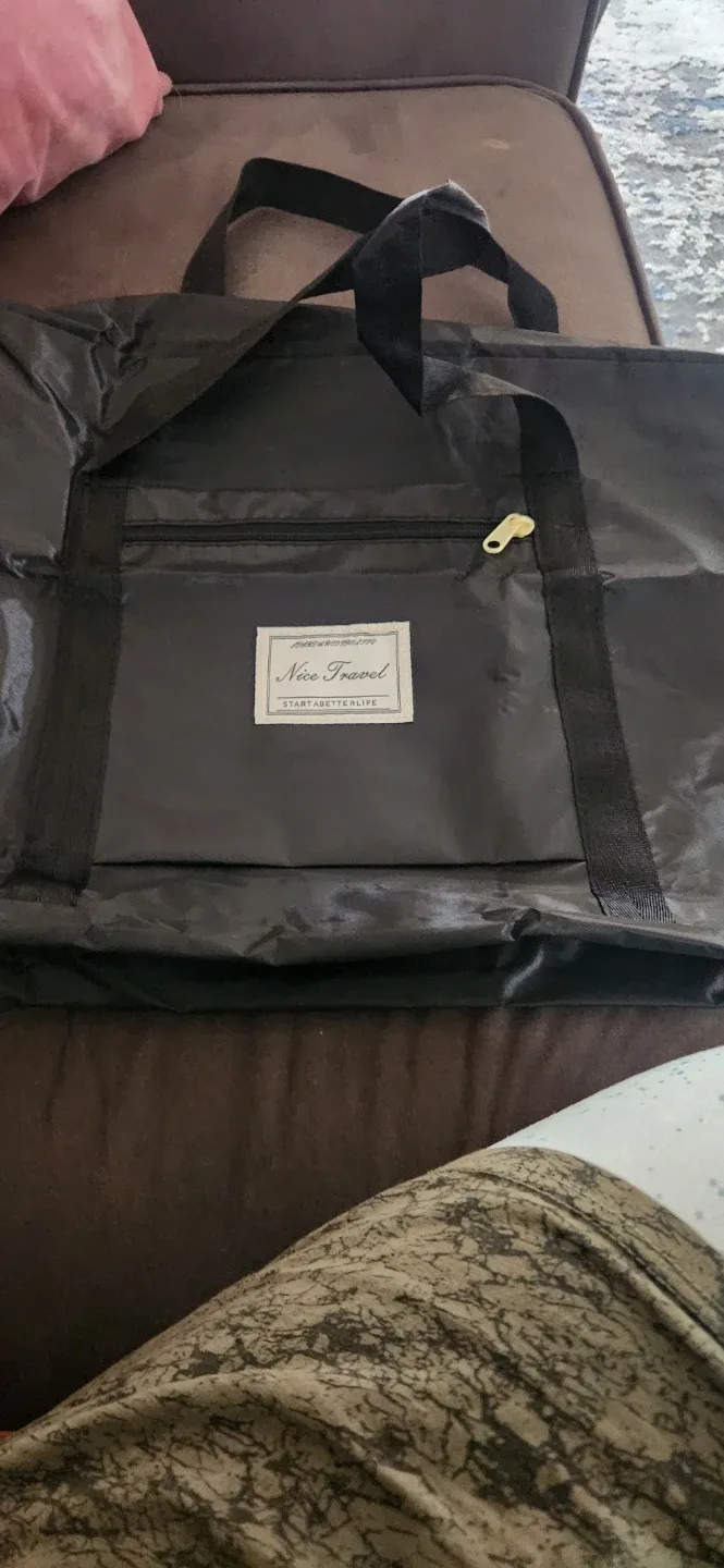 Black Foldable Travel Duffel Bag - 16 inch🥕 image indicator(5)