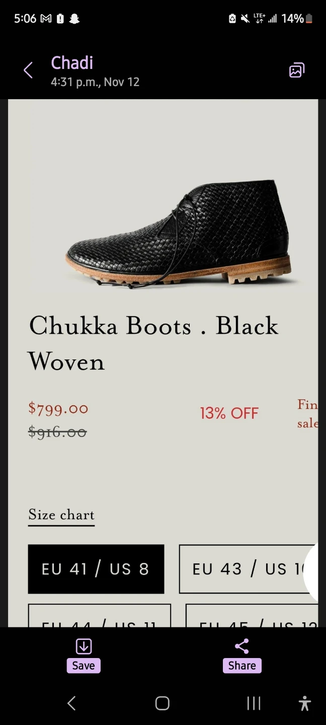 Chukka Boots Black Woven
