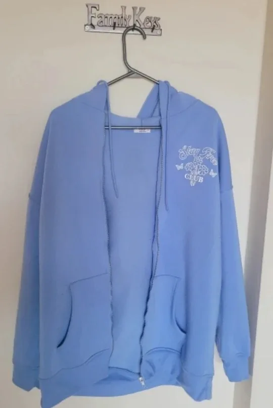 Stay Free Club Blue Zip-Up Hoodie