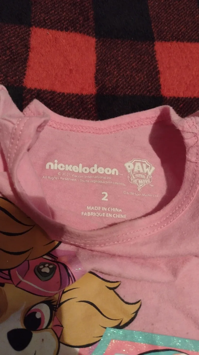 Nickelodeon Paw Patrol Pink T-Shirt Size 2 image indicator(2)
