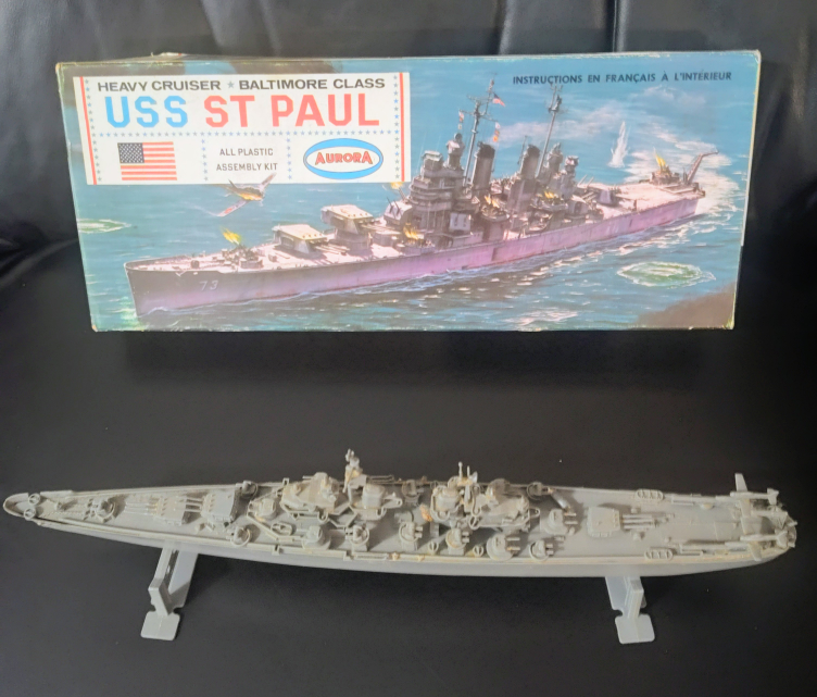 1962 Aurora Model Kit USS St.Paul Baltimore Cruiser