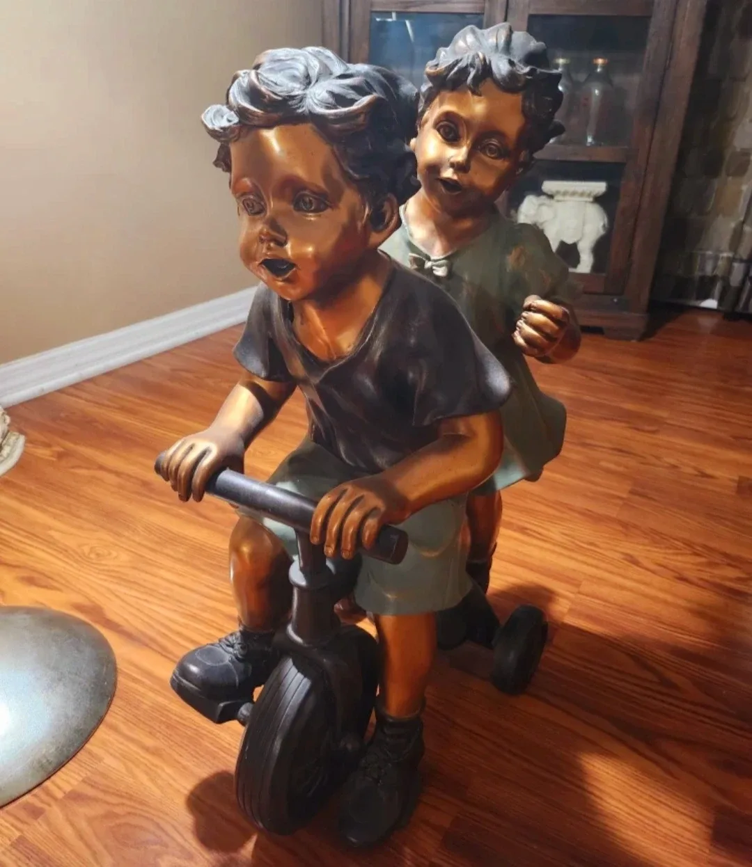 Bronze Children on Tricycle Statue image indicator(2)