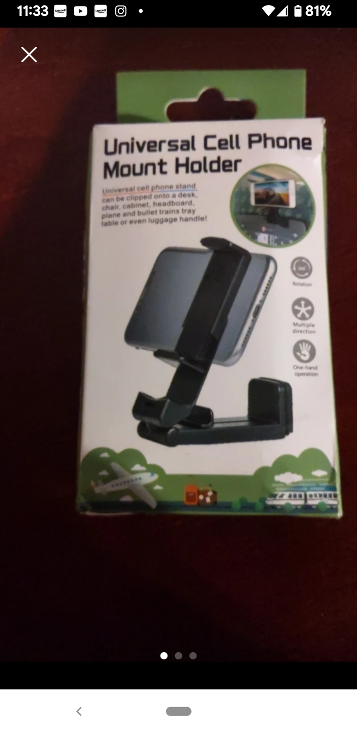 Universal cell phone mount holder