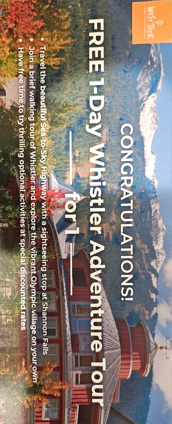 West Trek Whistler Adventure Tour Voucher