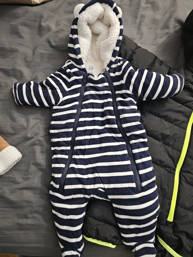 Nike Black & Neon Green Baby Snowsuit - photo 2