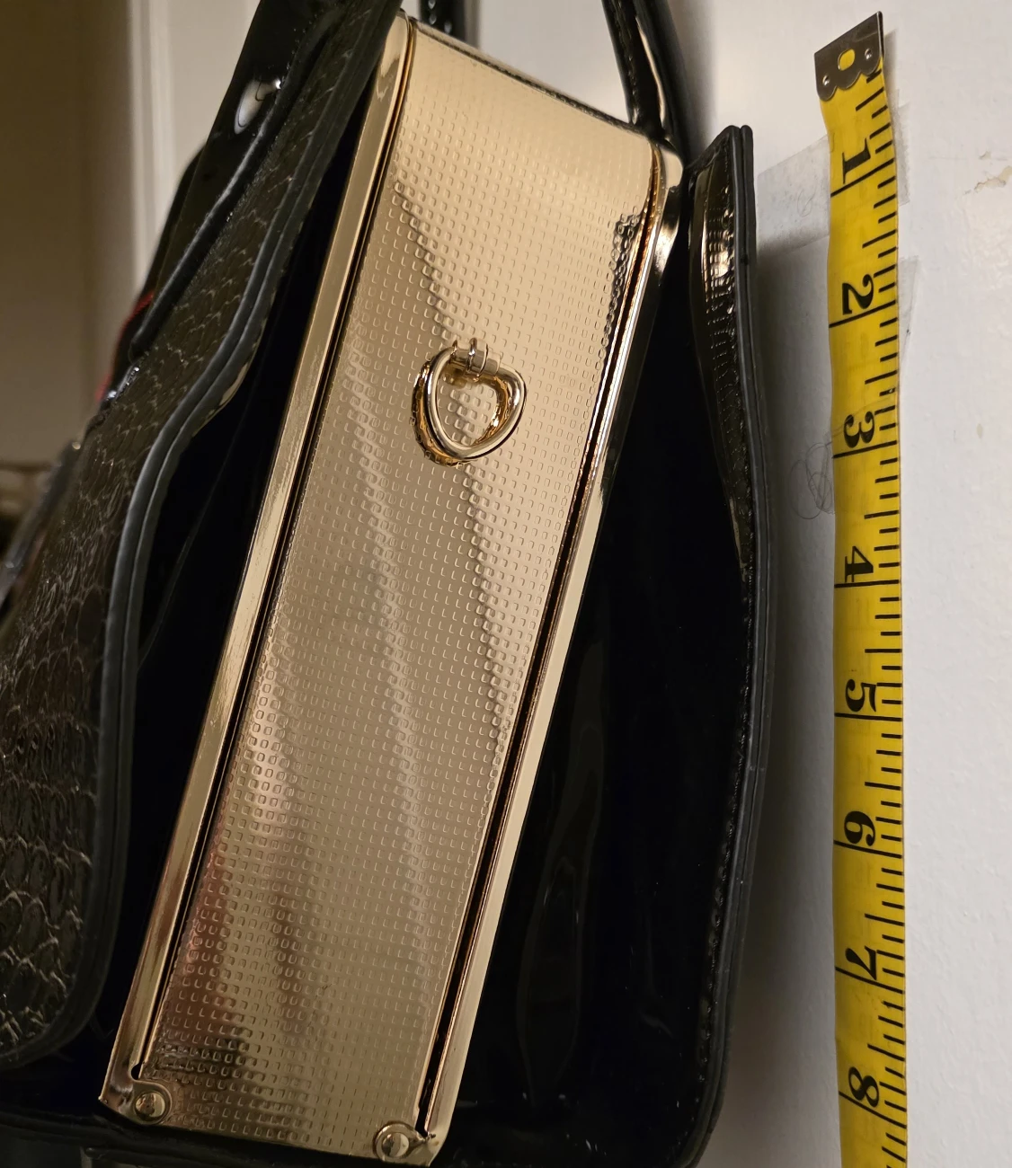 Rimen & Co Black Croc Embossed Handbag - photo 3