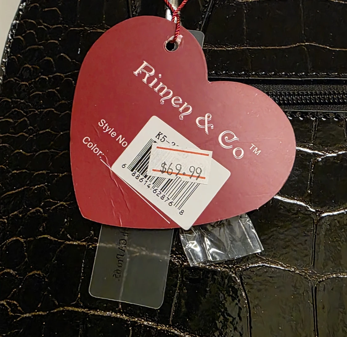 Rimen & Co Black Croc Embossed Handbag - photo 4