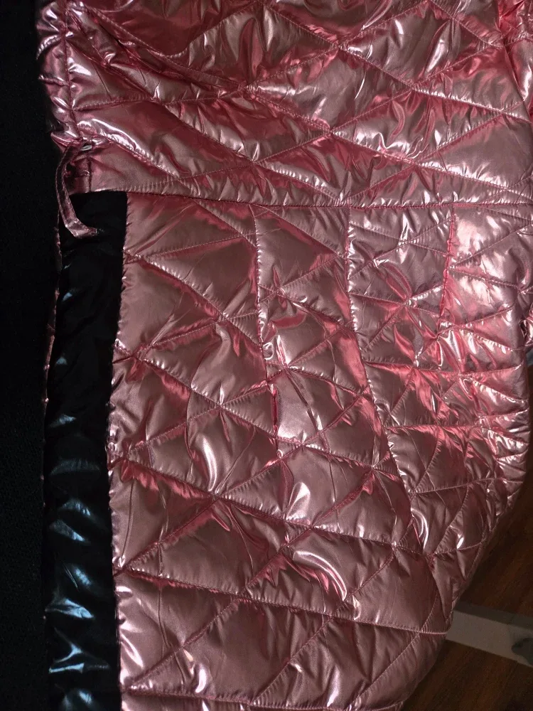 Rose Gold Padded Snowsuit with Fur Hood image indicator(7)