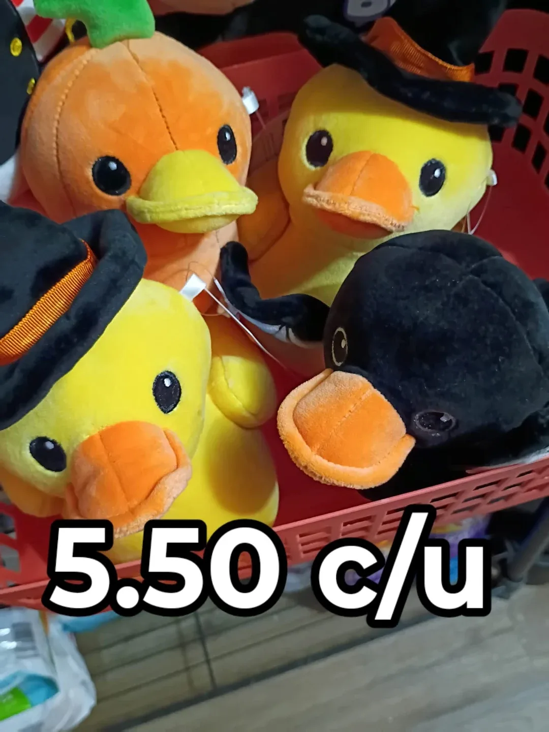 Duck Plush - Pumpkin, Witch, Bat