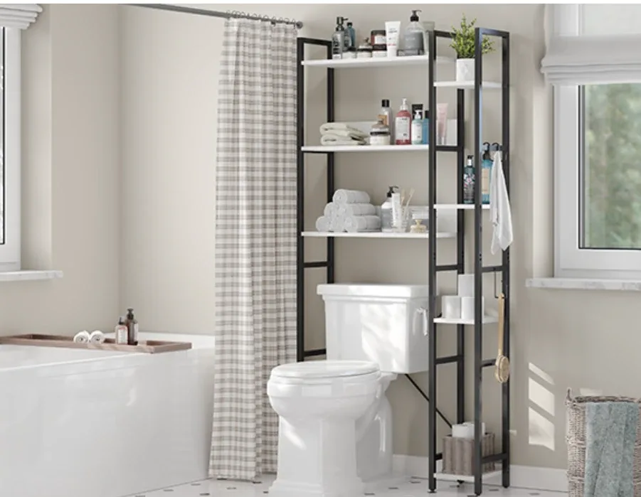 Gray Over The Toilet Storage Shelf image indicator(2)