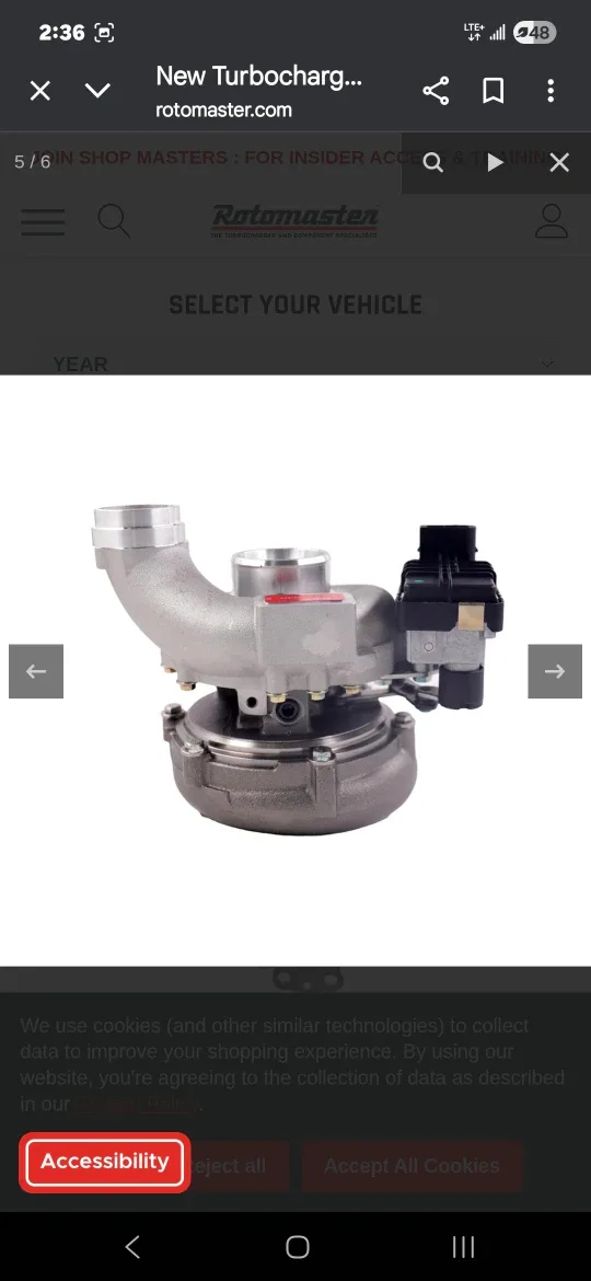 Rotomaster Turbocharger A1200129N for Mercedes Benz image indicator(8)