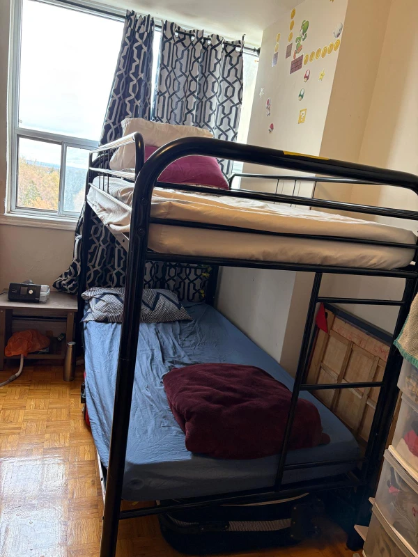 Metal Bunk Bed Frame - Twin Over Twin
