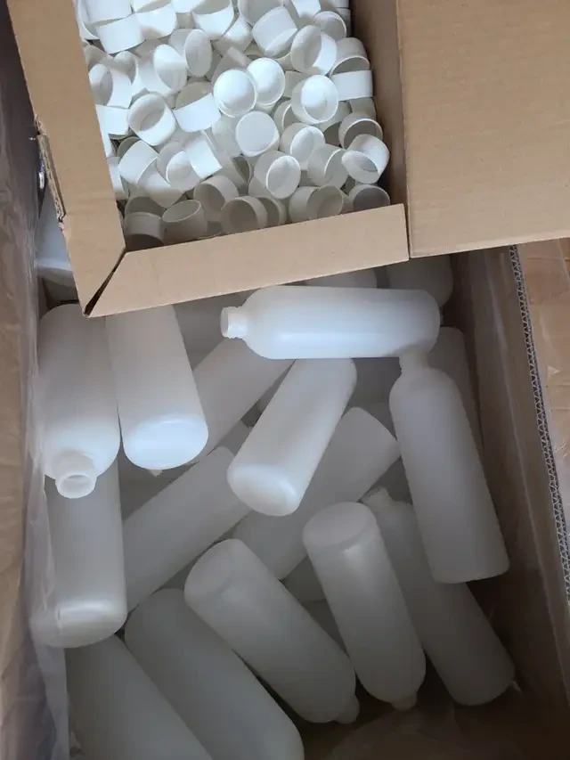 Lot of Empty White Plastic Bottles, new