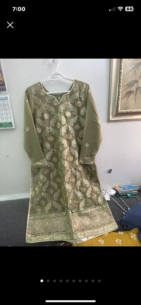 Yellow Embroidered Salwar Kameez Suit - photo 5
