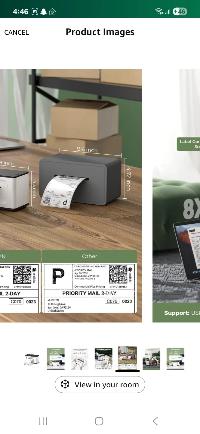 New MUNBYN Bluetooth Thermal Label Printer, 4x6 Label Printer image indicator(5)