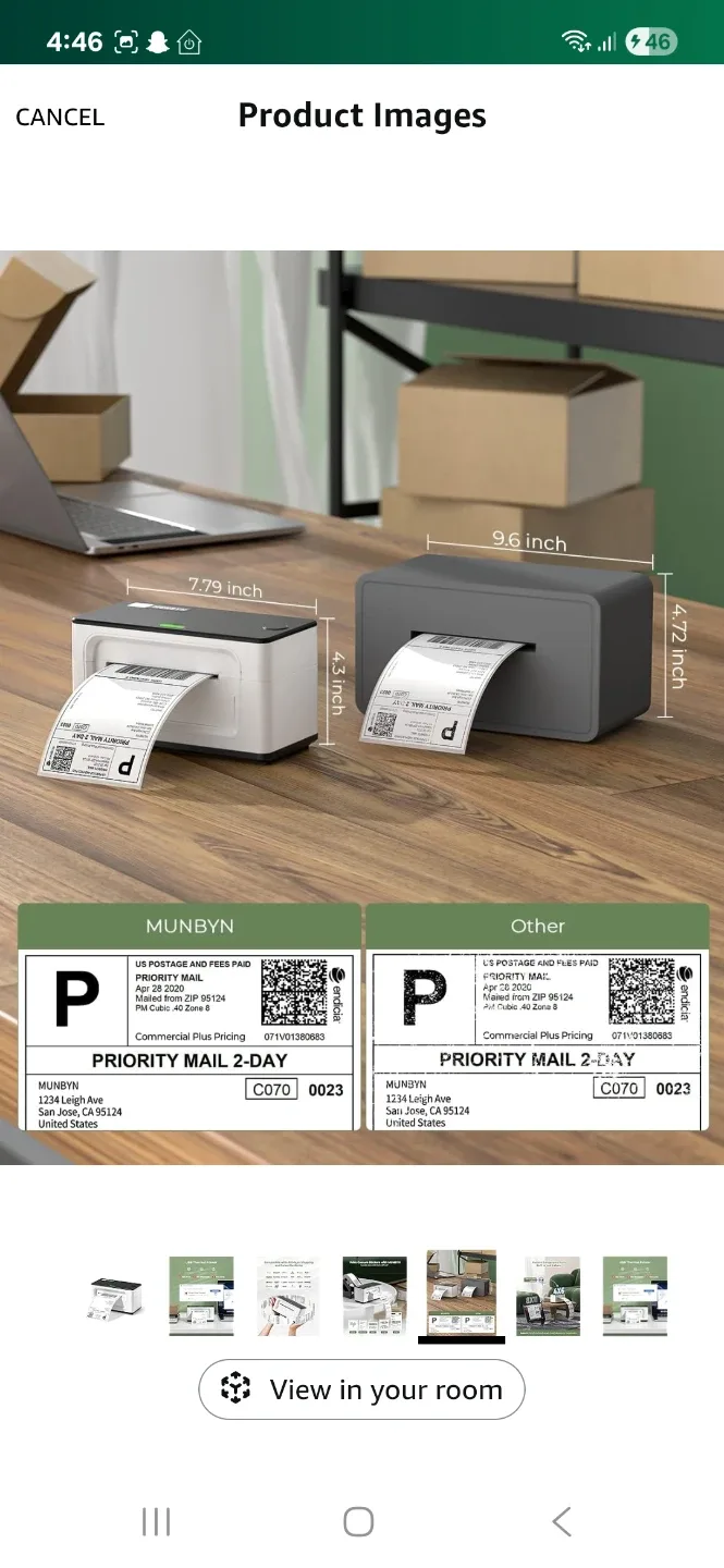 New MUNBYN Bluetooth Thermal Label Printer, 4x6 Label Printer image indicator(6)