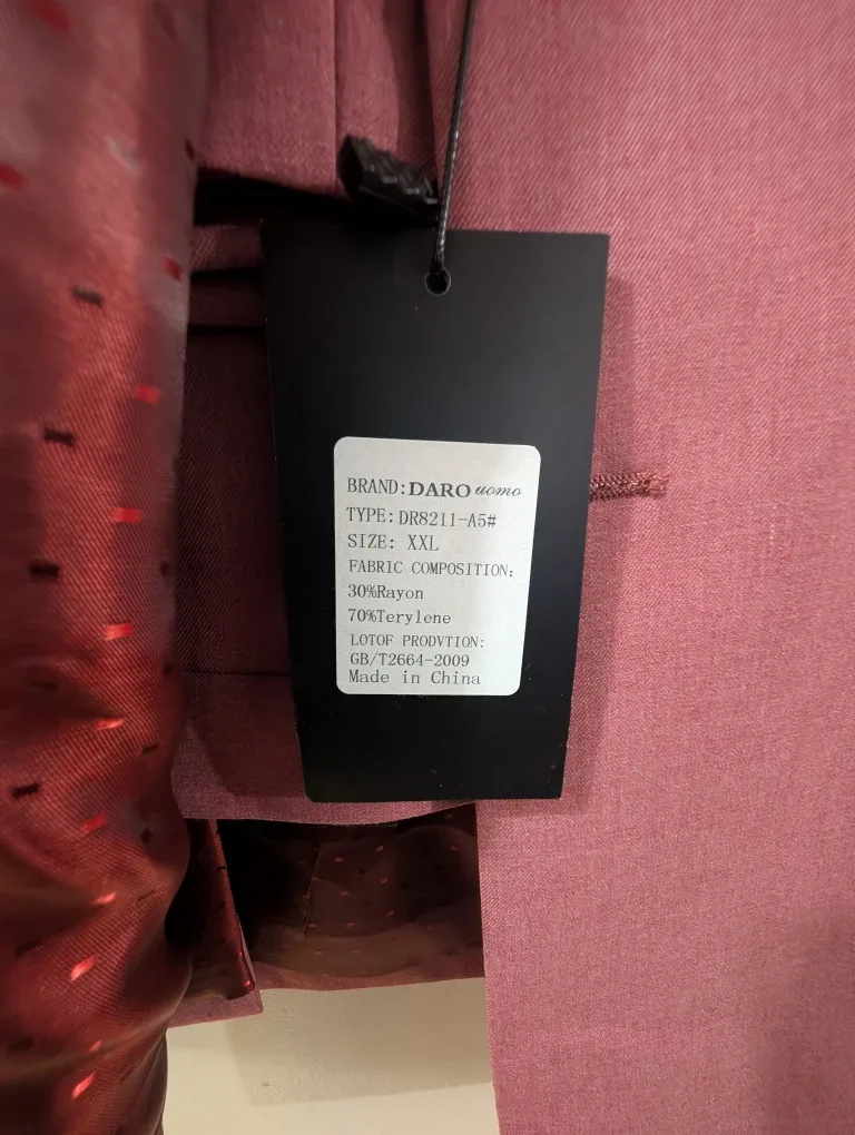 Daro Uomo XXL Light Red Suit - BRAND NEW image indicator(2)