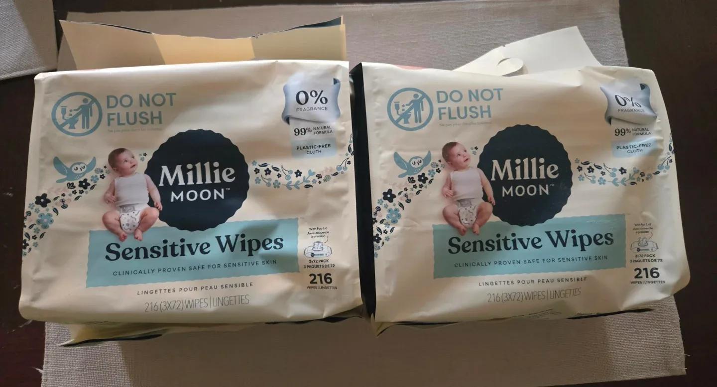 Millie Moon Sensitive Wipes 216 count 1 pack image indicator(2)