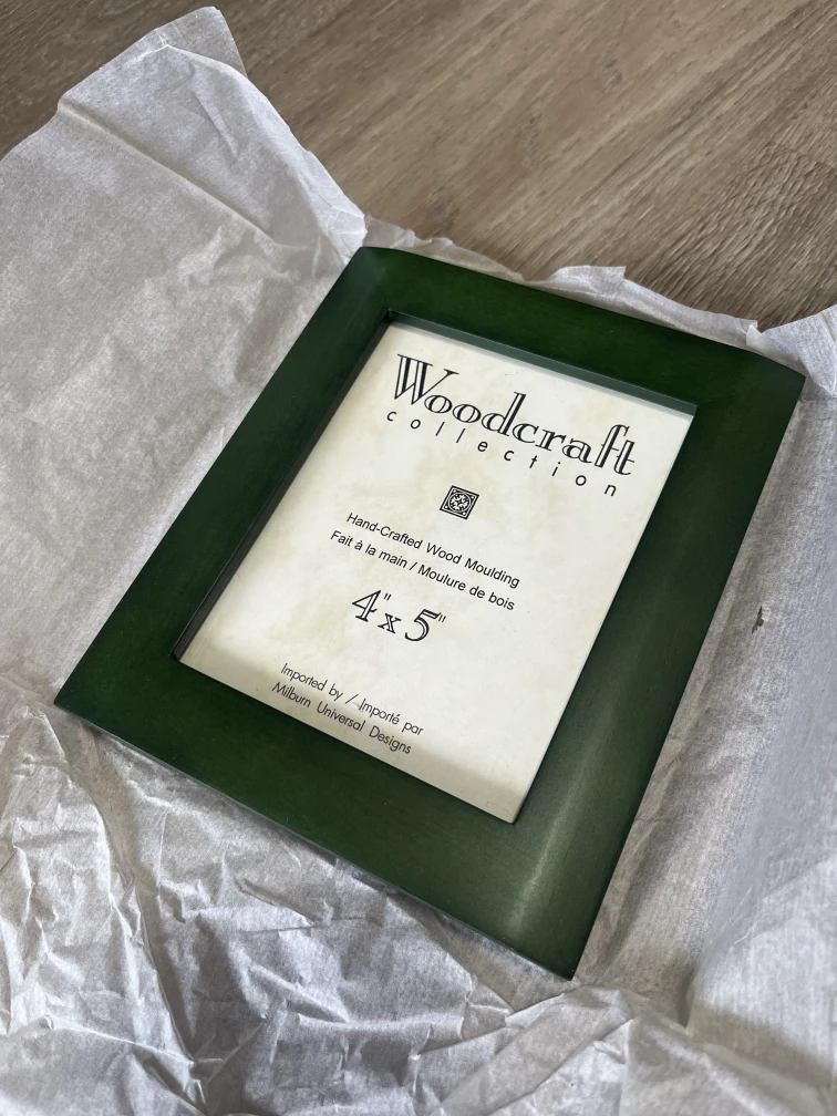 Woodcraft Collection 4"x5" Green Picture Frame - photo 3