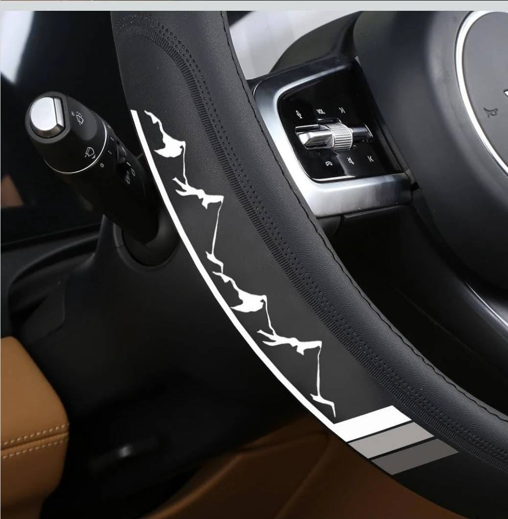 Leather Sport Mountain Steering Wheel Cover - photo 3