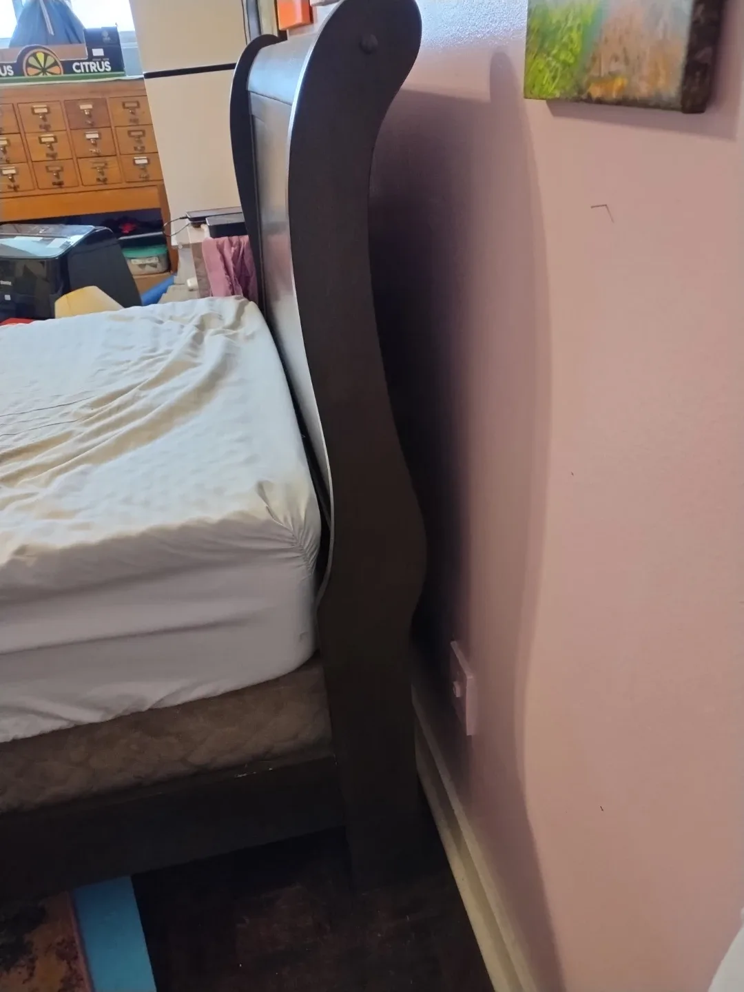 Twin Size Bed Frame - Dark Grey Wood image indicator(6)