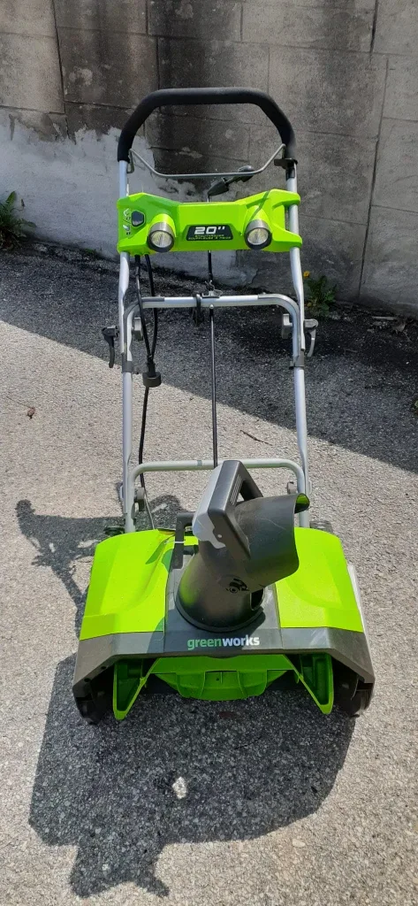 Green Snowblower