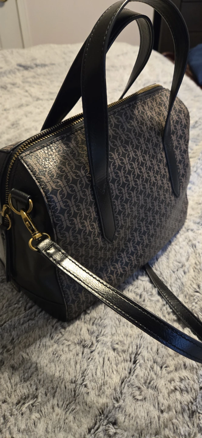 Fossil Brown Patterned Barrel Bag - photo 3