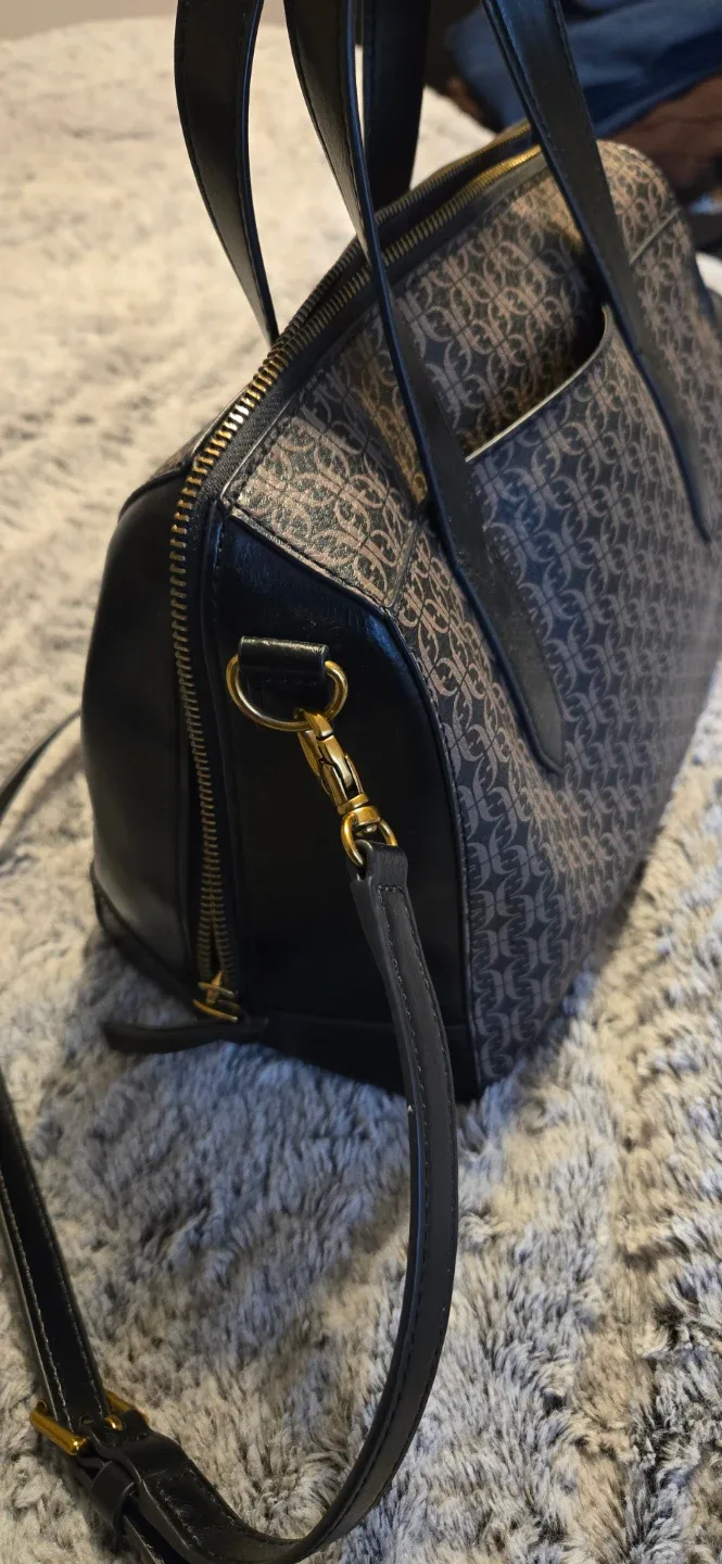 Fossil Brown Patterned Barrel Bag image indicator(4)