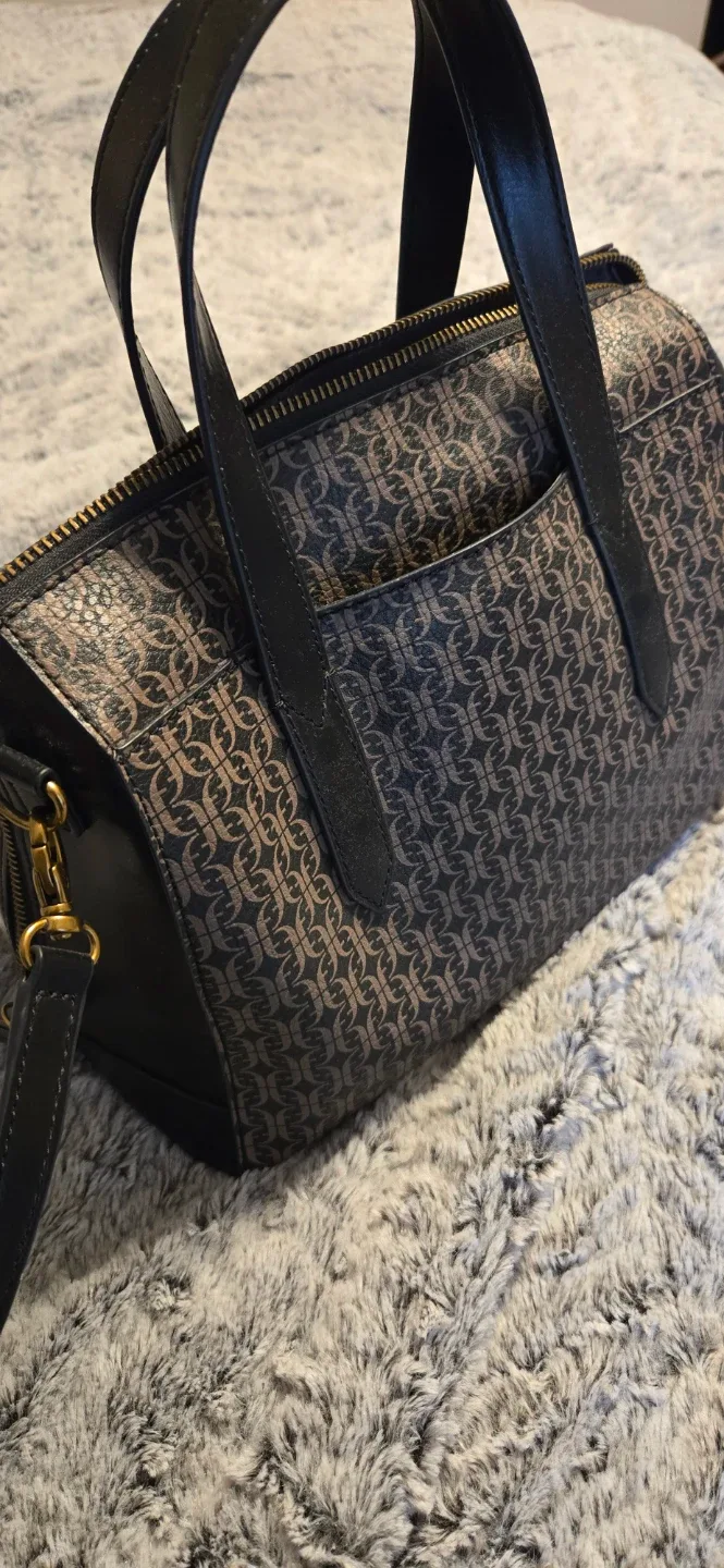 Fossil Brown Patterned Barrel Bag image indicator(5)