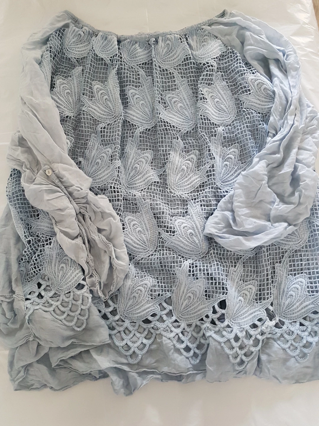 Blue Lace Blouse O/S - photo 2