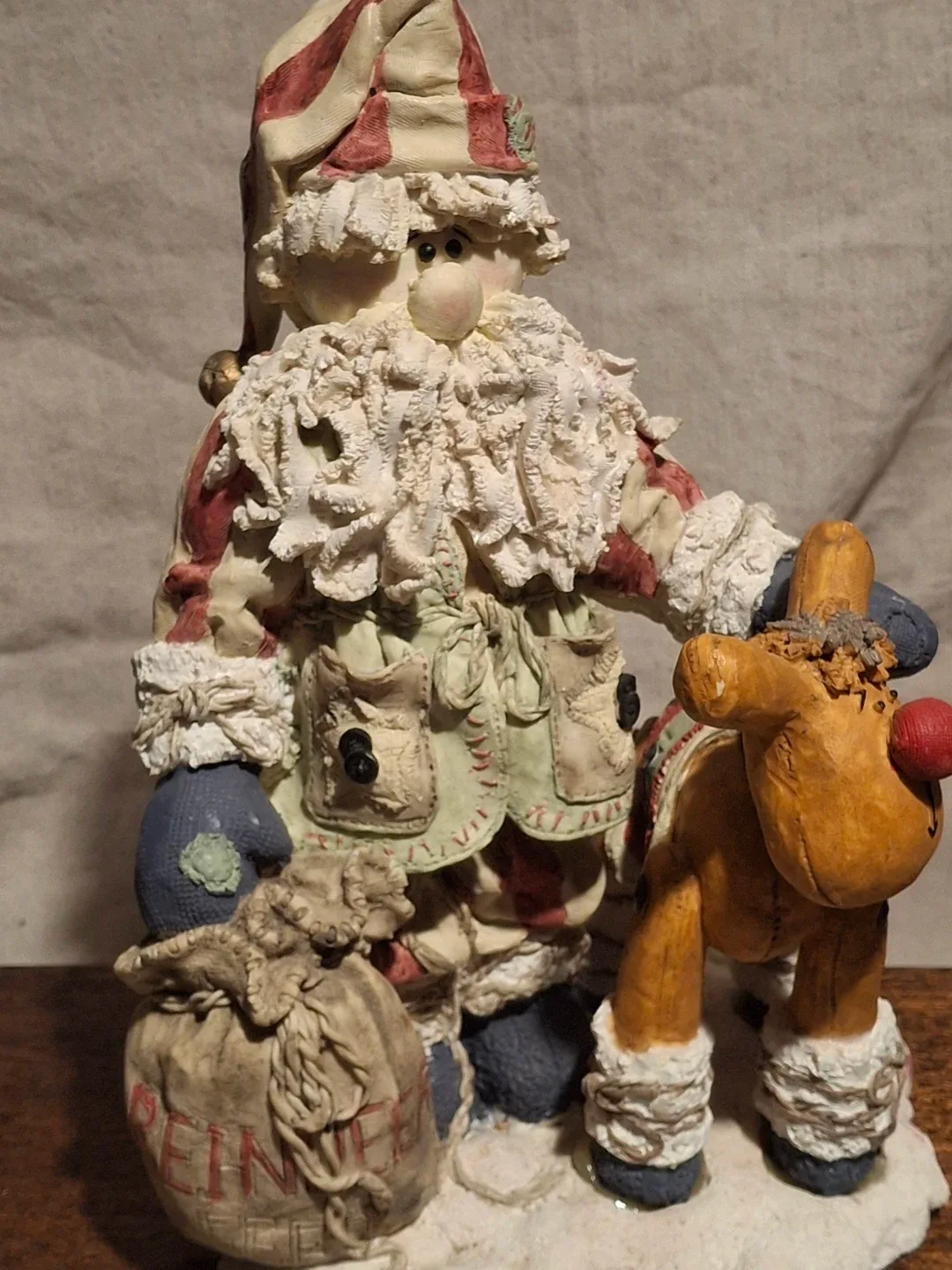 Santa Claus Figurine with Reindeer image indicator(7)