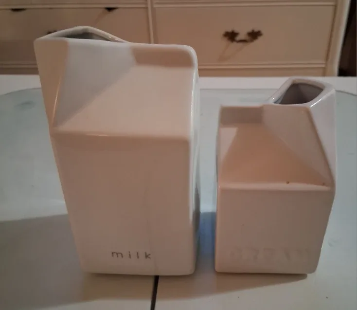 Milk & Cream Ceramic Jug Set