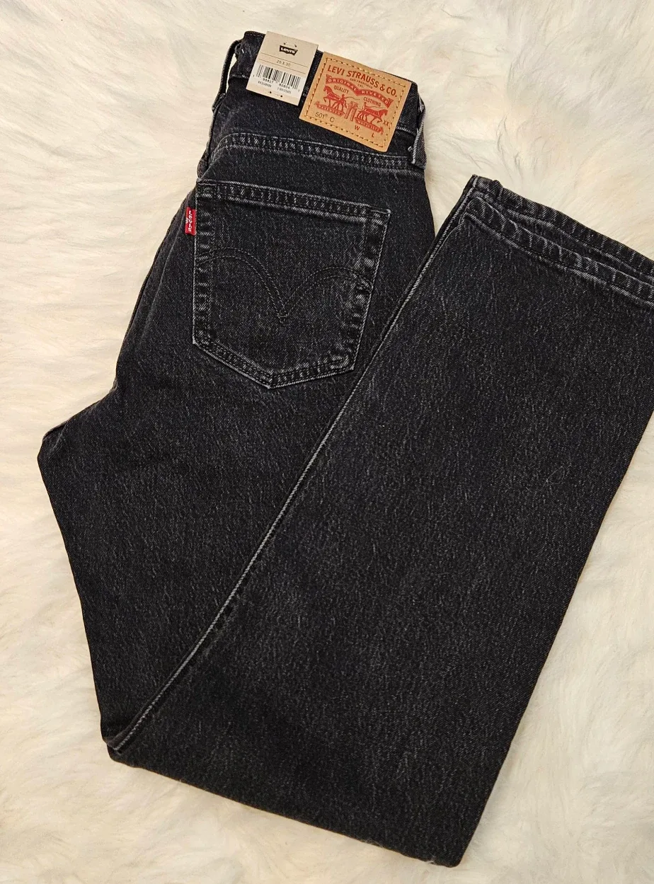 Levi's 501 Black Jeans  Size 26x30 image indicator(3)