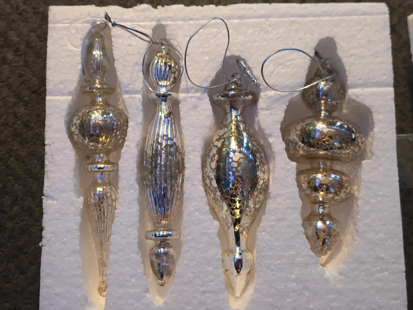 Avon Mercury Glass Ornaments - Set of 4 thumbnail