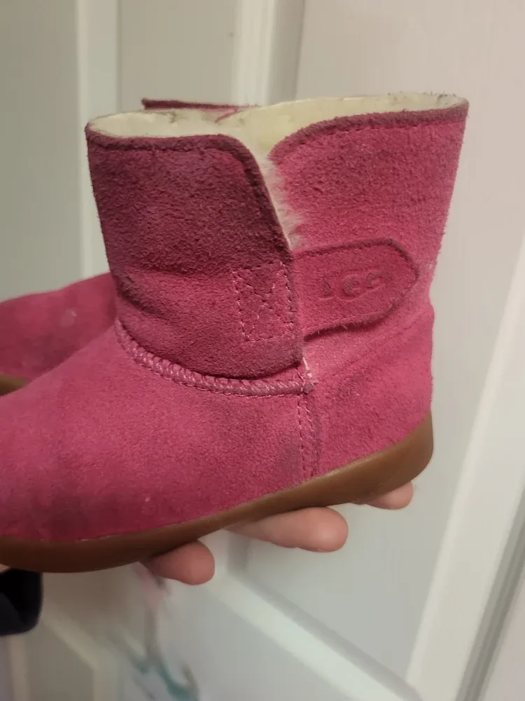 UGG Kids Pink Suede Boots Size 7
