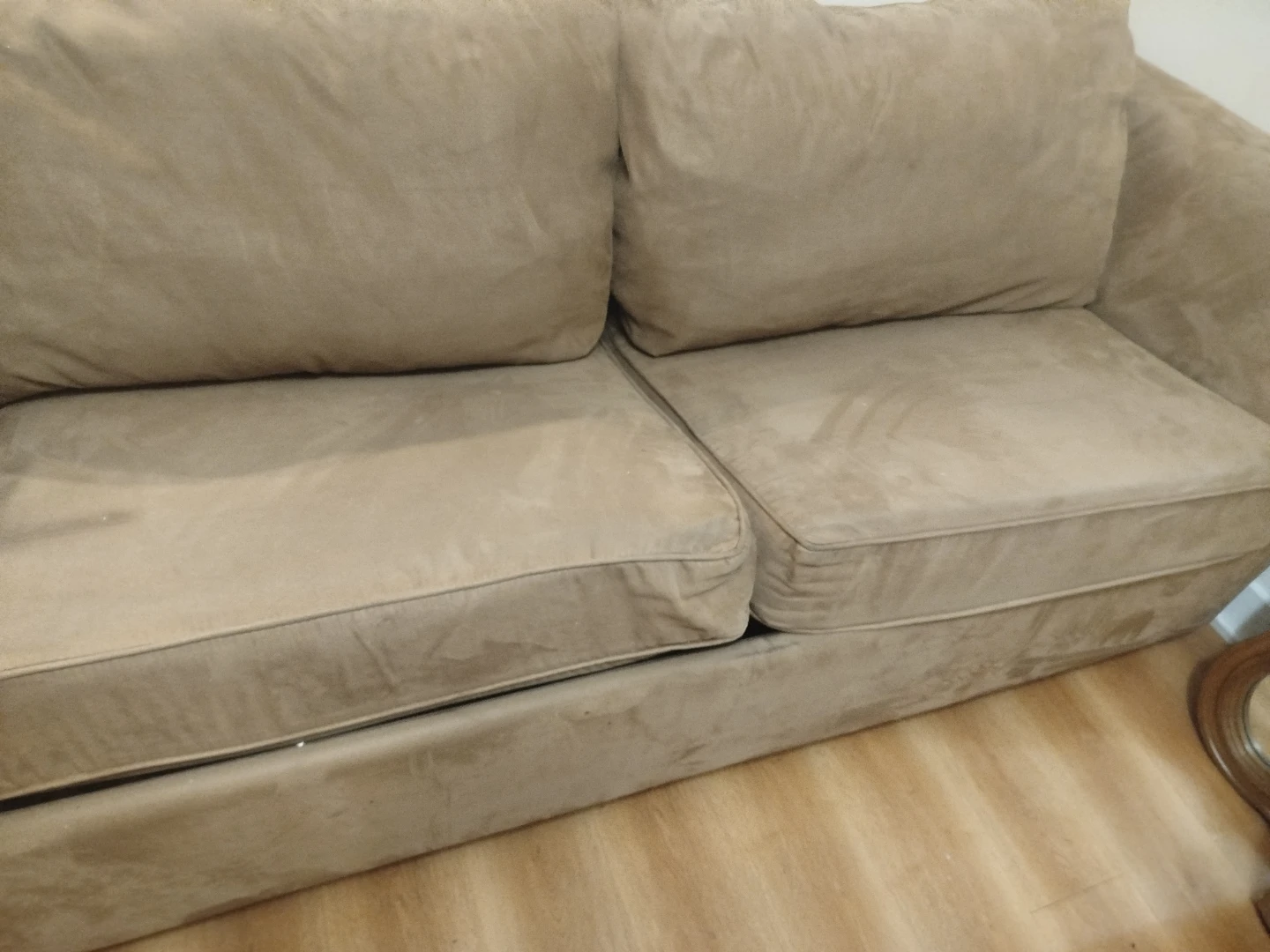 Beige Loveseat Sofa - photo 4