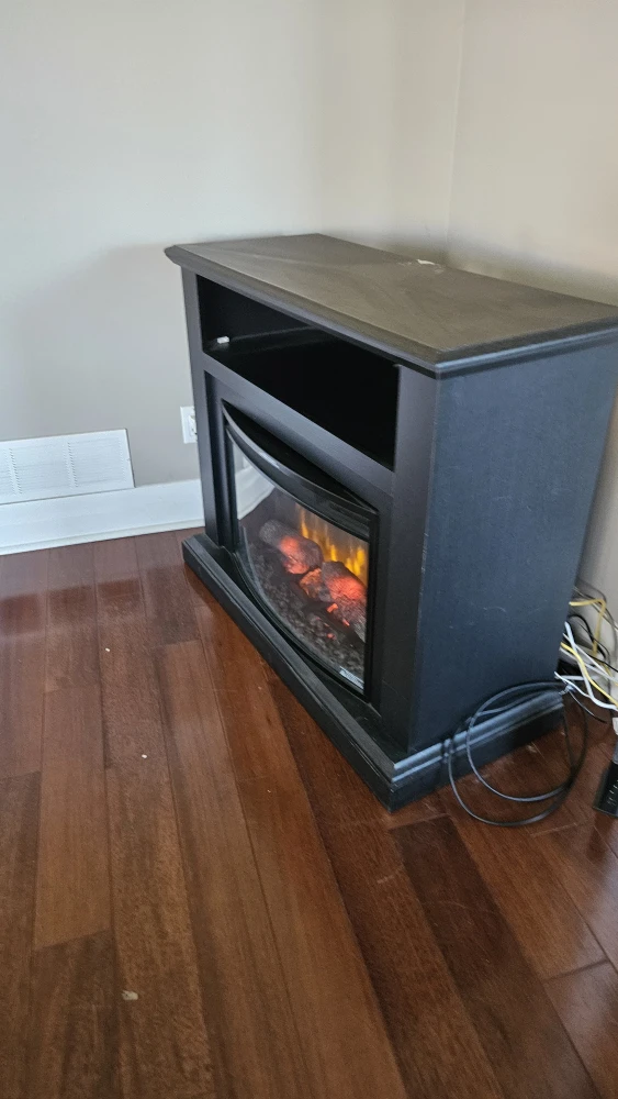 Black Electric Fireplace TV Stand - photo 3