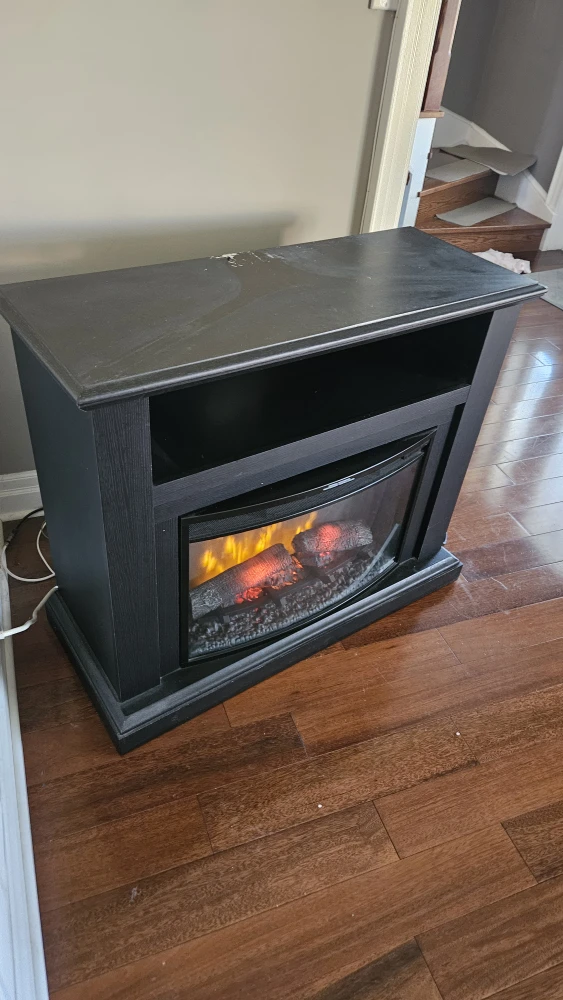 Black Electric Fireplace TV Stand - photo 5