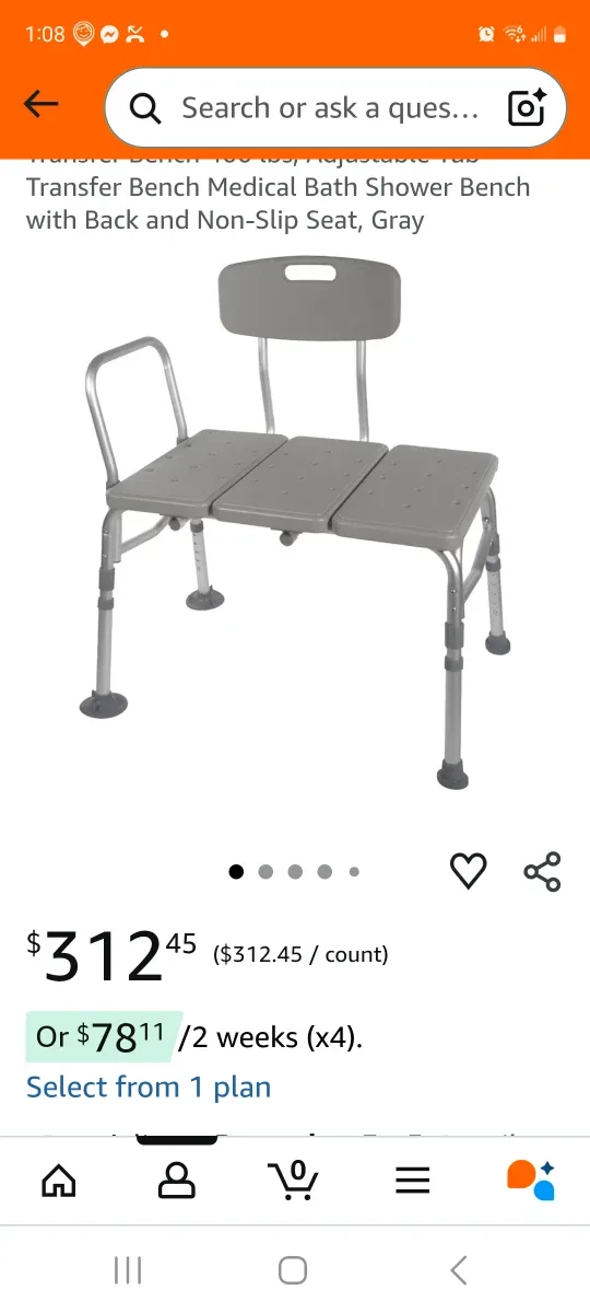 WALKER , CRUTCHES N A SHOWER BENCH $220
