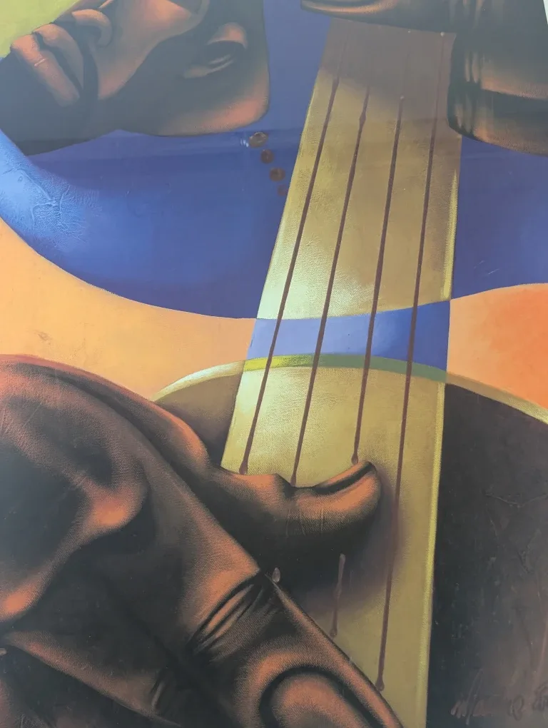 Marianne Frank Signed Abstract Musician Wall Art - Large Framed image indicator(2)