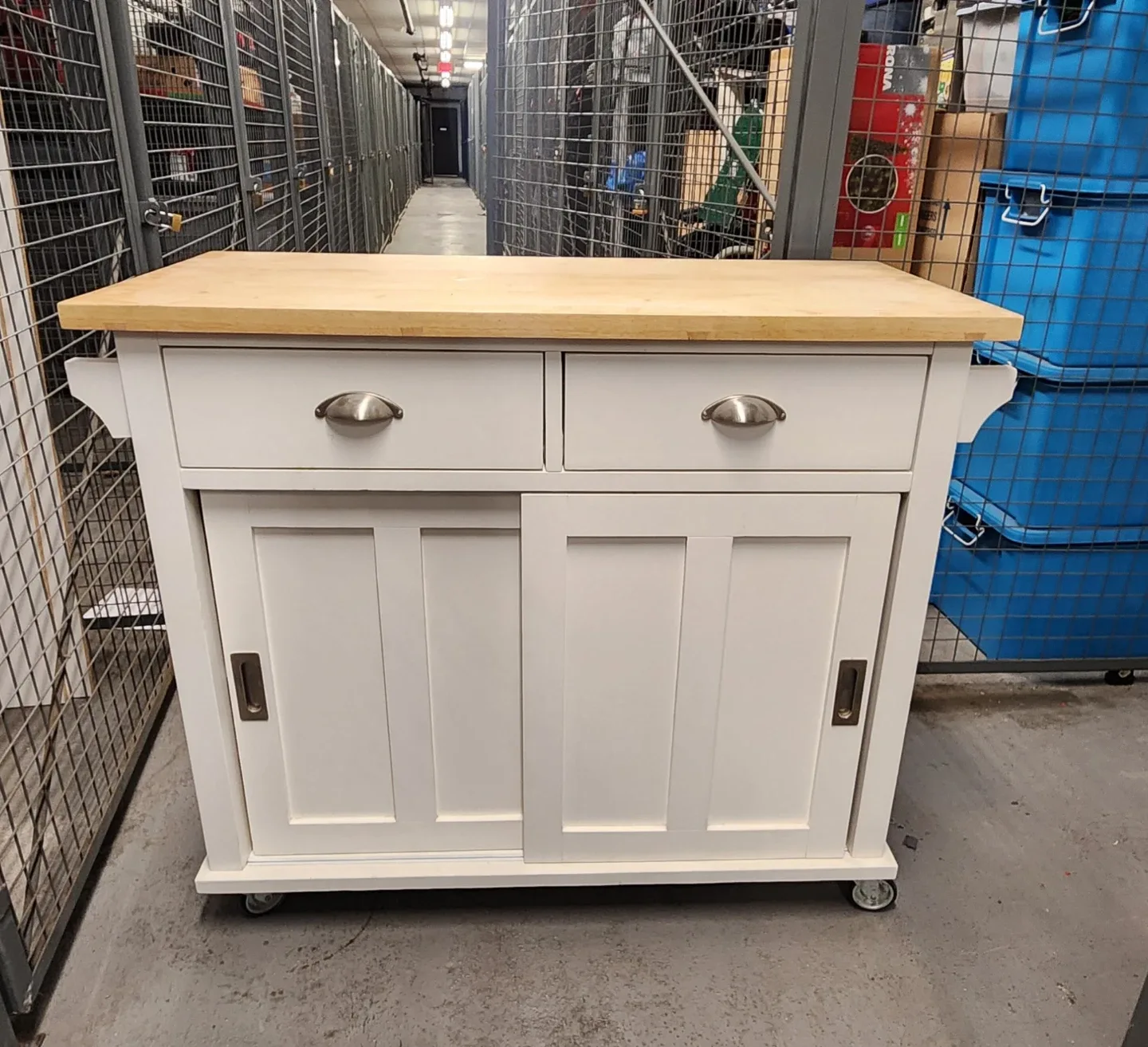 Crate and Barrel Belmont Kitchen Island / Cart for sale image indicator(3)