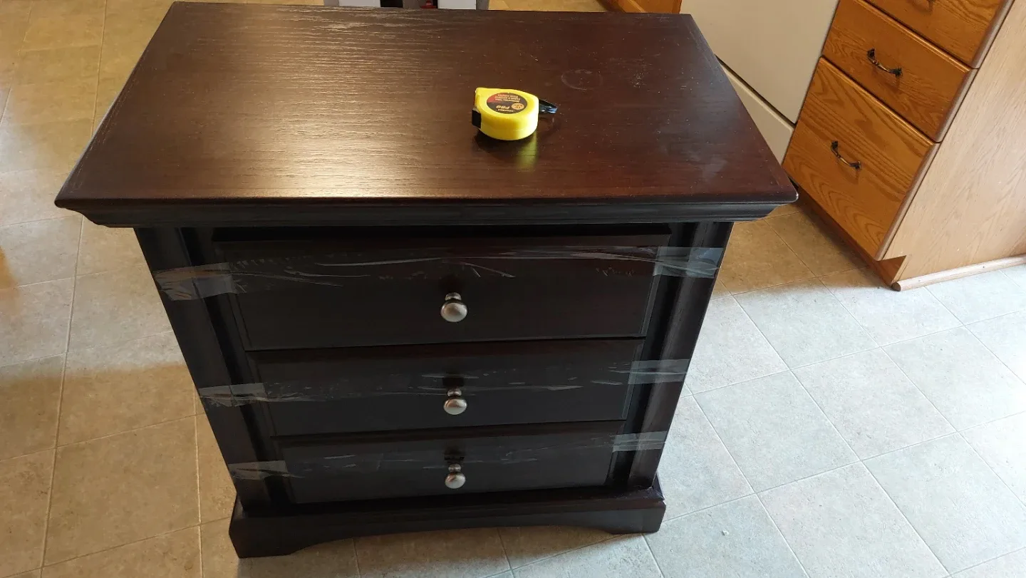 Brown Wood Nightstand - 28"x20"