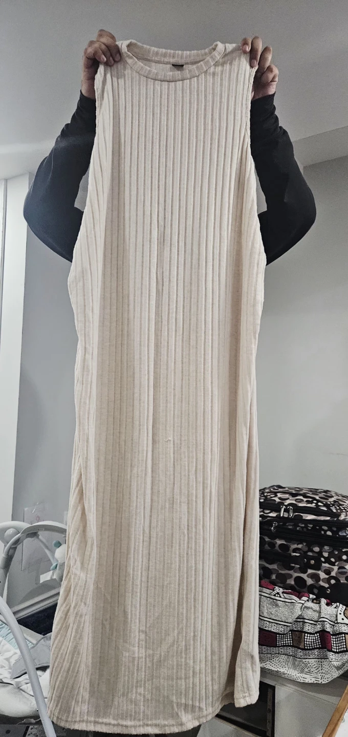 Universal Thread Cream Ribbed Dress