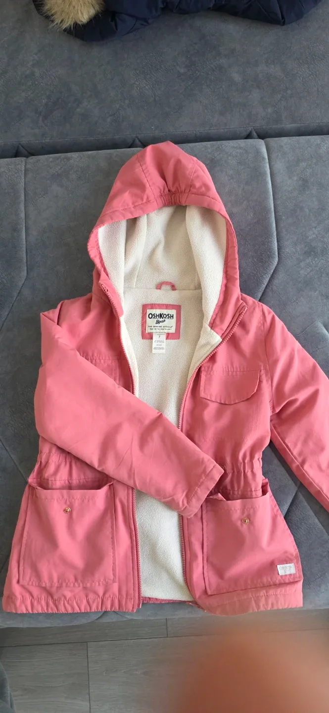 OshKosh B'gosh Pink Hooded Jacket - Size 7 thumbnail