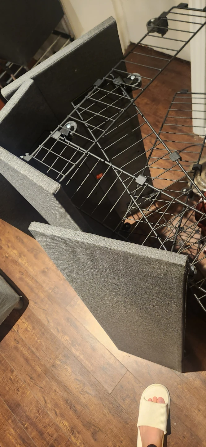 Rolanstar Queen Bed Frame - Dark Grey - photo 3