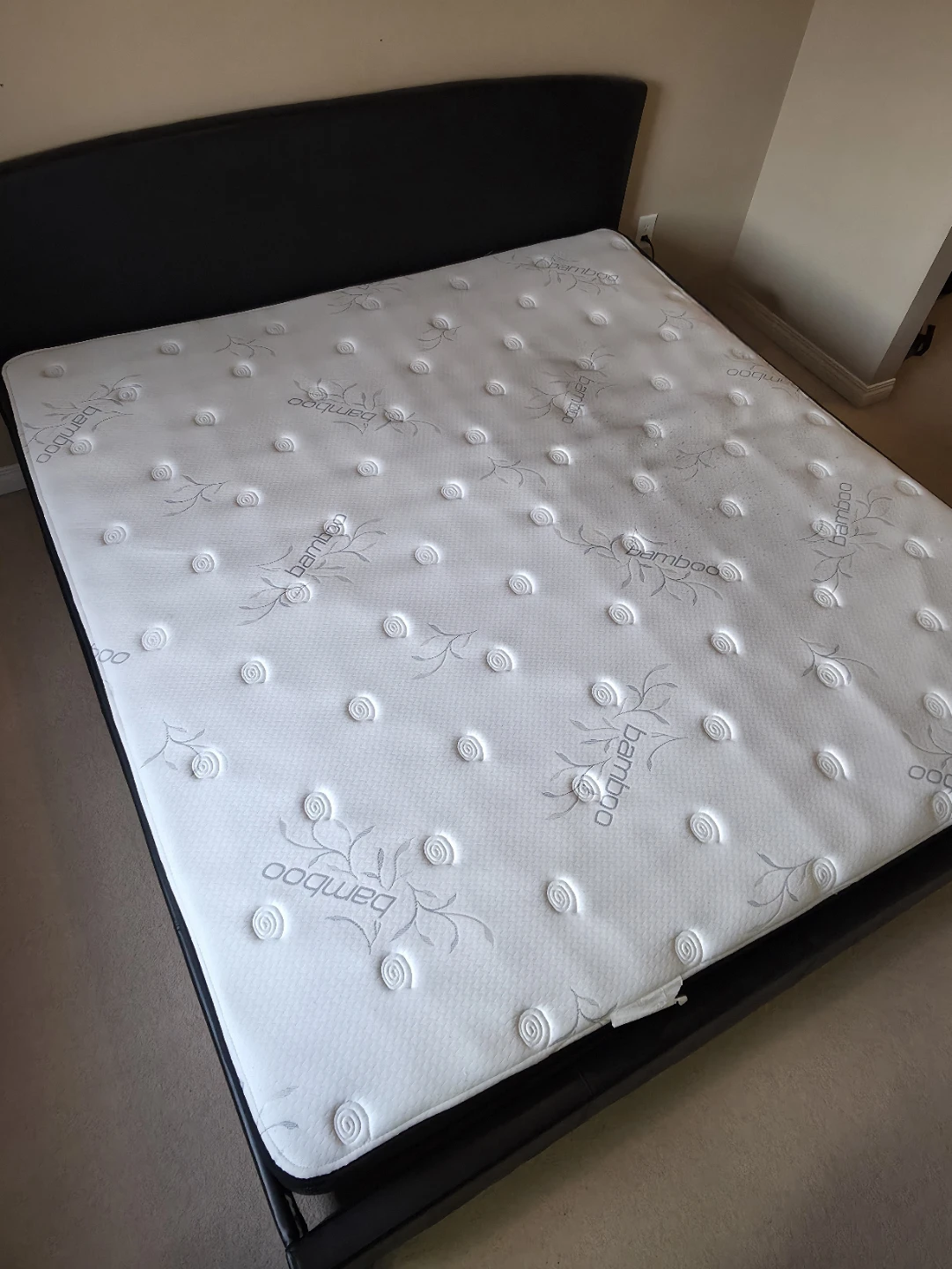 King Size Barego Bamboo Mattress and Bed Frame