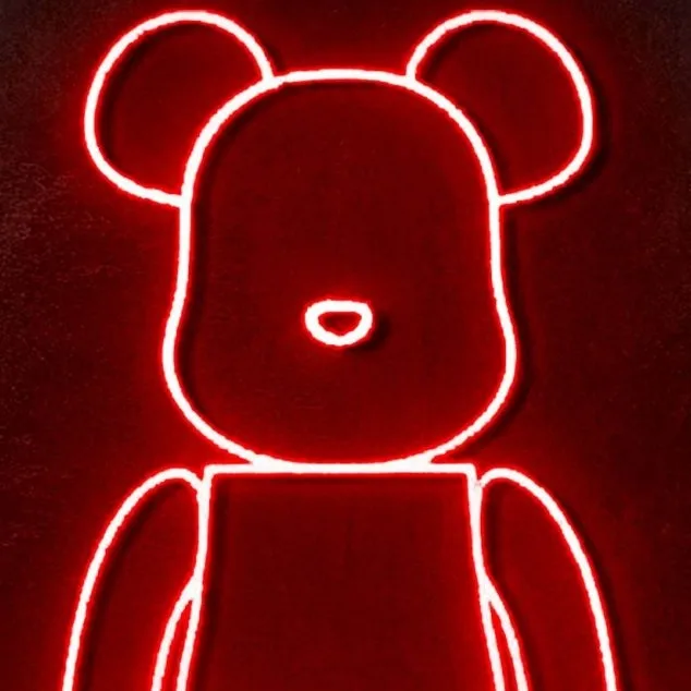 Bearbrick Red Neon Sign thumbnail