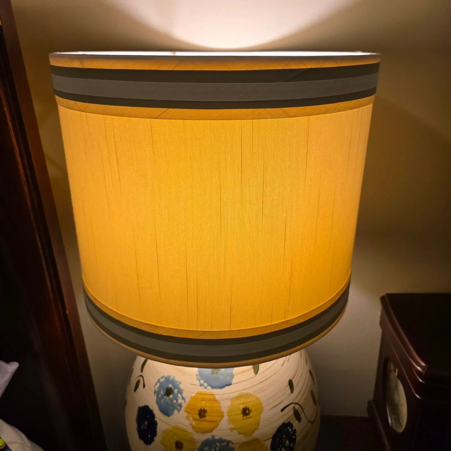 Vintage MCM Italian Floral Ceramic Table Lamp image indicator(7)