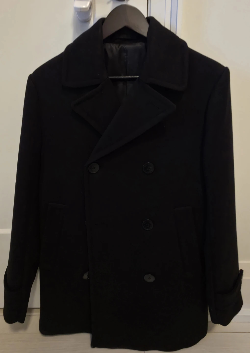 H&M Black Pea Coat - Size 34R - photo 3