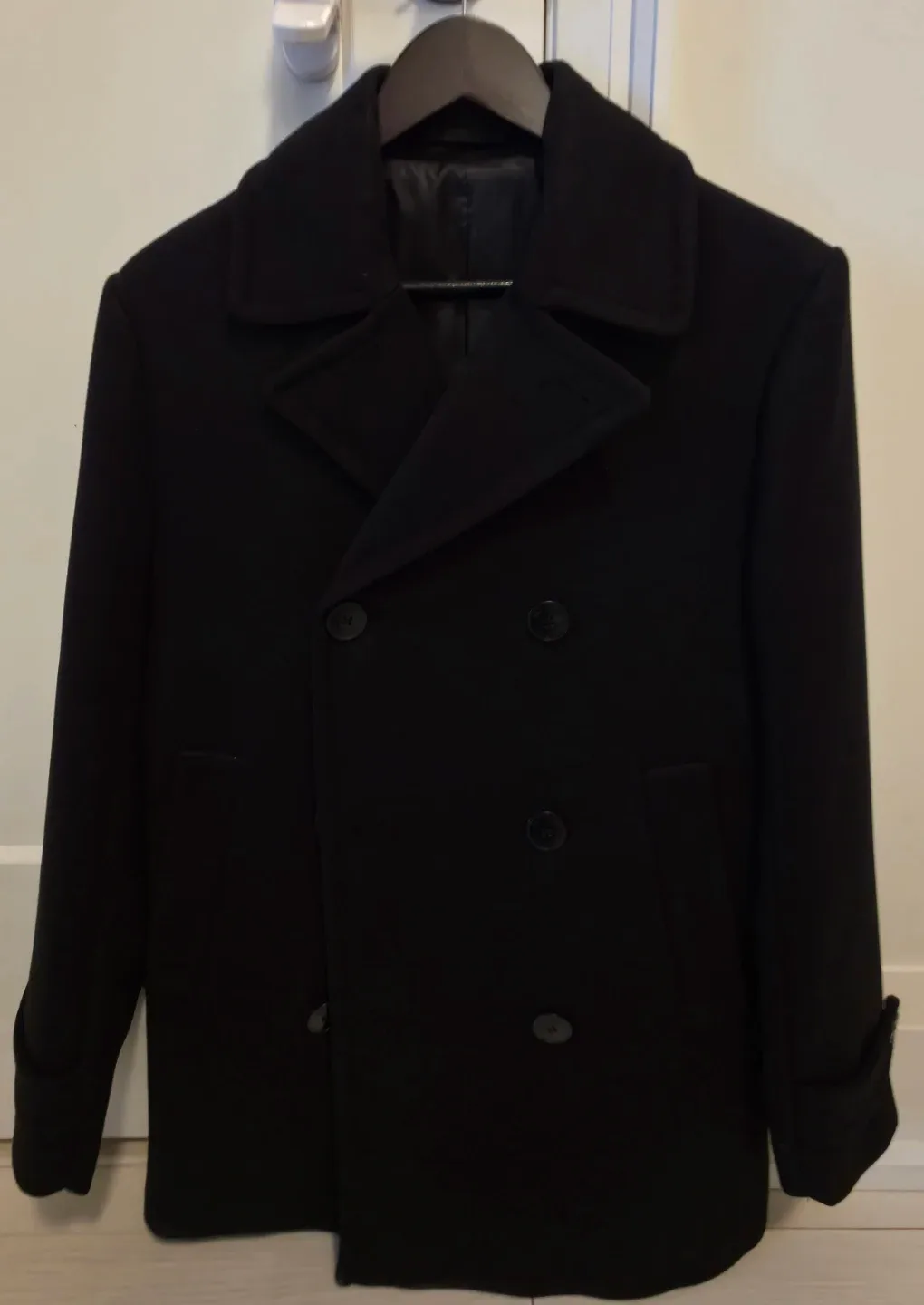 H&M Black Pea Coat - Size 34R image indicator(3)